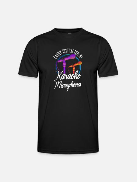 Karaoke Singer Easily Distracted - Men's Functional T-Shirt - black