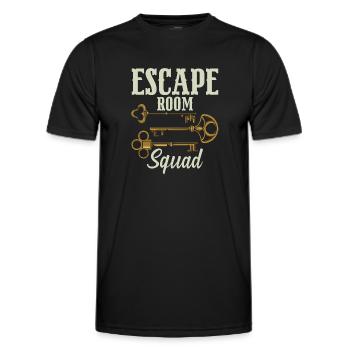 Escouade de la salle d’évasion - T-shirt sport Homme - noir - Devant - AI Model Male 178 dark (178cm)