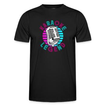Karaoke Singer Karaoke Legend - Männer Funktions-T-Shirt - Schwarz - Vorne - AI Model Male 178 dark (178cm)