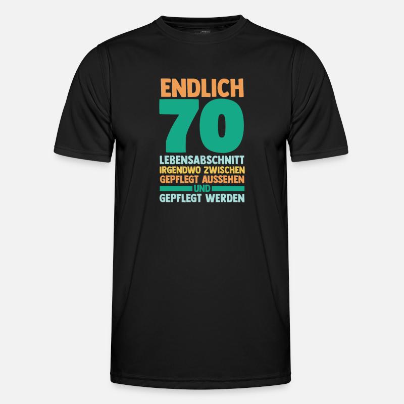 Siebzig Siebzigster 70 Jahre Geburtstag Männer Funktions-T-Shirt