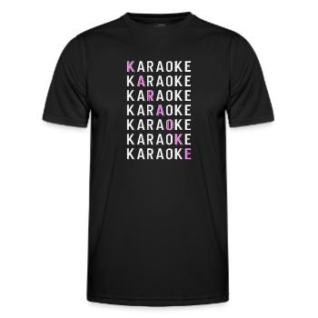 Karaoké Chanteur Karaoké - T-shirt sport Homme - noir - Devant - AI Model Male 178 dark (178cm)