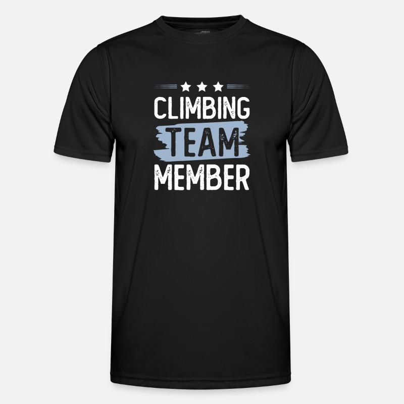 Climbing Team - Männer Funktions-T-Shirt - Schwarz