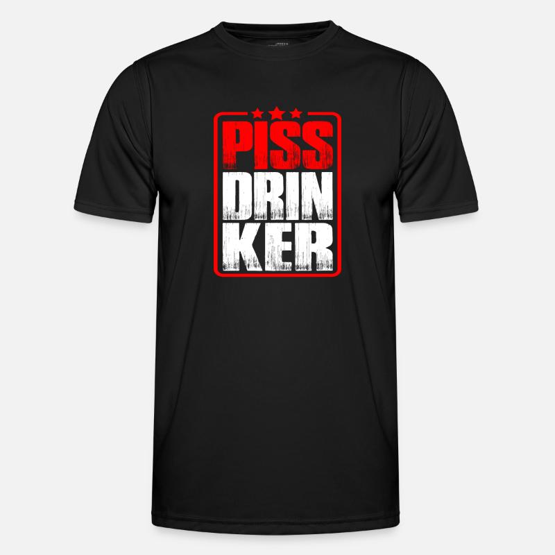 Piss Drinker 32 - Männer Funktions-T-Shirt - Schwarz