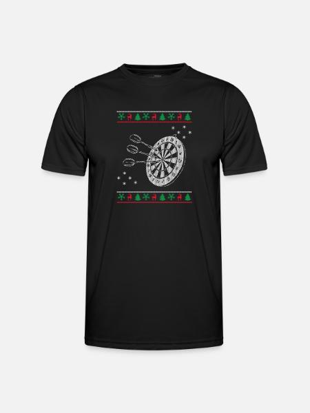Dartboard In Christmas - Men's Functional T-Shirt - black