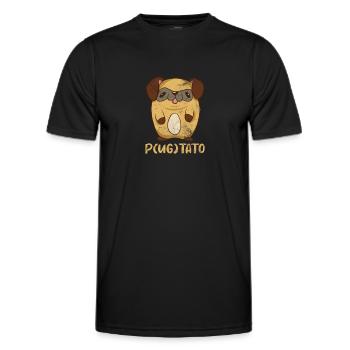 Mops - Männer Funktions-T-Shirt - Schwarz - Vorne - AI Model Male 178 dark (178cm)