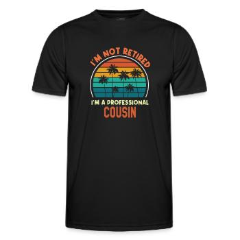 I'm Not Retired I'm C Professional Co-Worker - Men's Functional T-Shirt - black - Front - AI Model Male 178 dark (178cm)
