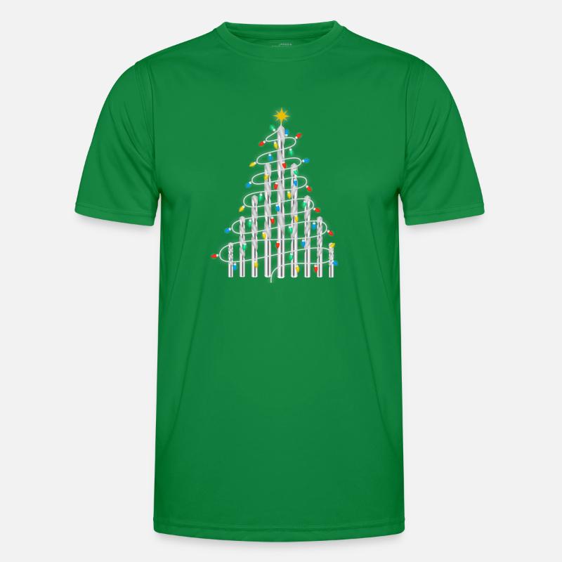 Weihnachtsbaum Handwerker Bohrer Bauarbeiter DIY Männer Funktions-T-Shirt