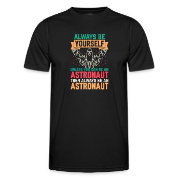 Fusée spatiale Vaisseau spatial Voyage spatial Space Astronau - T-shirt sport Homme - noir - Devant - AI Model Male 178 dark (178cm)