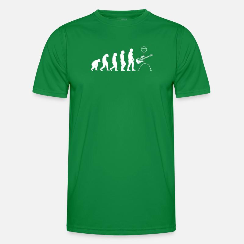 Guitar Player Evolution - Stick Figure Player Guit Männer Funktions-T-Shirt