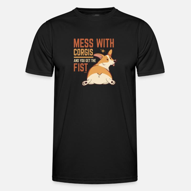 don't mess with corgis Men's Functional T-Shirt