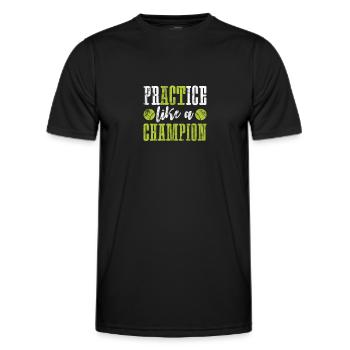 Softball - Männer Funktions-T-Shirt - Schwarz - Vorne - AI Model Male 178 dark (178cm)