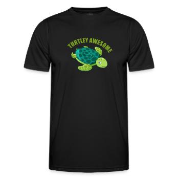Turtle Turtle Sea Sea Creatures Gift - Men's Functional T-Shirt - black - Front - AI Model Male 178 dark (178cm)