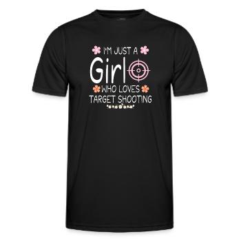 I m Just A Girl Who Loves Target Shooting - T-shirt sport Homme - noir - Devant - AI Model Male 178 dark (178cm)