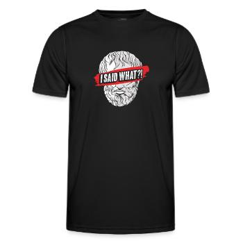 Socrates Philosophy - Men's Functional T-Shirt - black - Front - AI Model Male 178 dark (178cm)