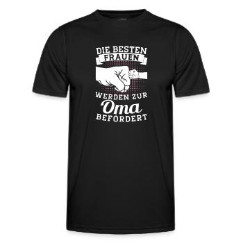 Oma Familie Omi Geschenk - Männer Funktions-T-Shirt - Schwarz - Vorne - AI Model Male 178 dark (178cm)