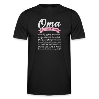 Oma Familie Omi Geschenk - Männer Funktions-T-Shirt - Schwarz - Vorne - AI Model Male 178 dark (178cm)