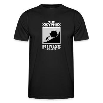 Sisyphus Philosophy Design - Men's Functional T-Shirt - black - Front - AI Model Male 178 dark (178cm)
