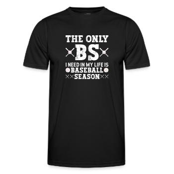 Baseball Baseball Freundin Baseball Spielerin - Männer Funktions-T-Shirt - Schwarz - Vorne - AI Model Male 178 dark (178cm)