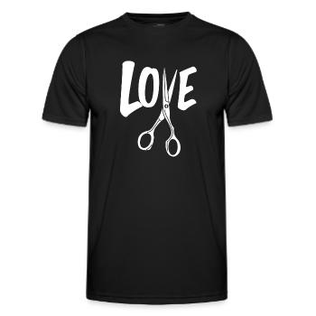 Hairdresser Hairdresser - Men's Functional T-Shirt - black - Front - AI Model Male 178 dark (178cm)