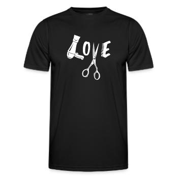 Hairdresser Hairdresser - Men's Functional T-Shirt - black - Front - AI Model Male 178 dark (178cm)