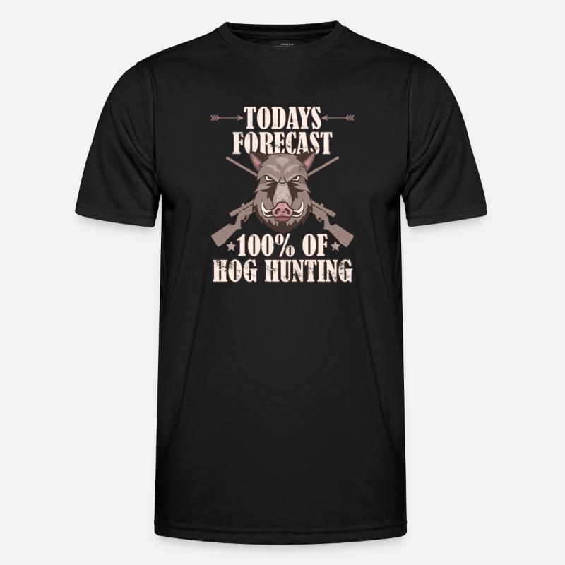 Wildschweinjäger vorhersage wildschwein jagd Männer Funktions-T-Shirt