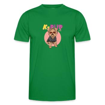 K Pop Dog Korean Pop - Men's Functional T-Shirt - kelly green - Front - AI Model Male 178 dark (178cm)