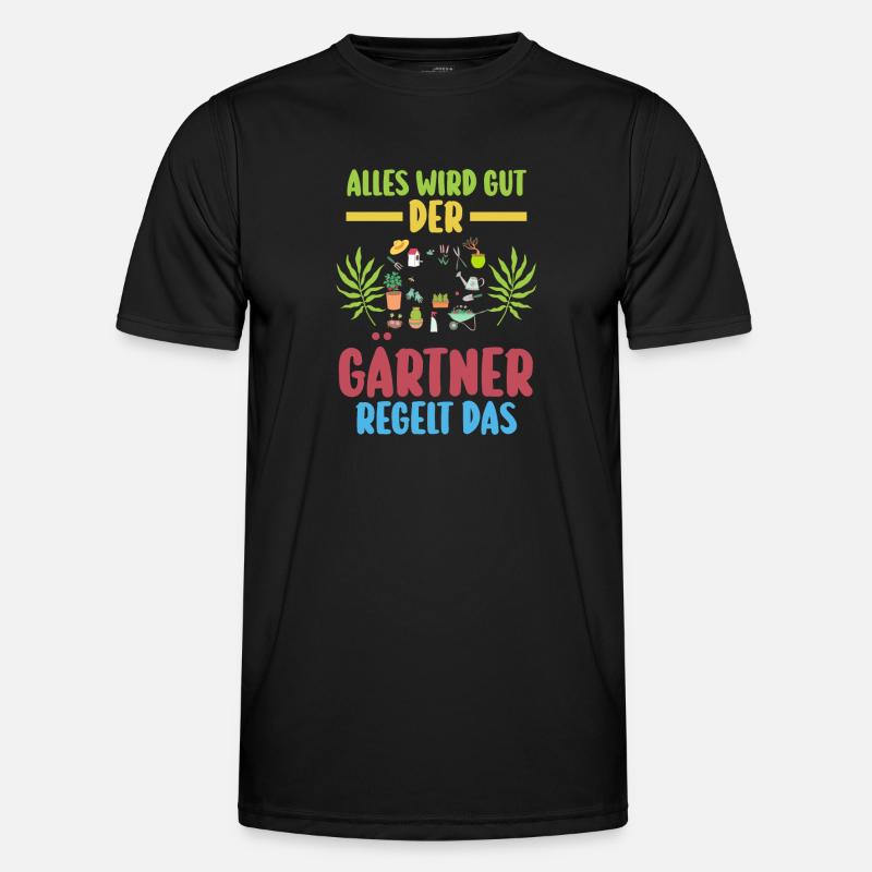 Gartenarbeit Garten Gärtner Geschenk - Männer Funktions-T-Shirt - Schwarz