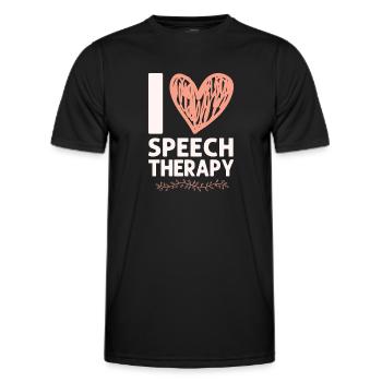 Speech Therapist Therapy Assistant - Männer Funktions-T-Shirt - Schwarz - Vorne - AI Model Male 178 dark (178cm)