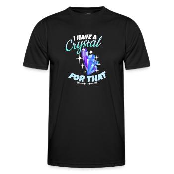 Cristaux et pierres de guérison par les cristaux - T-shirt sport Homme - noir - Devant - AI Model Male 178 dark (178cm)