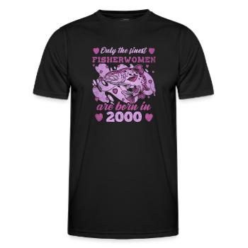 Finest Fisherwomen Born 2000 Womens 23th Birthday - Männer Funktions-T-Shirt - Schwarz - Vorne - AI Model Male 178 dark (178cm)