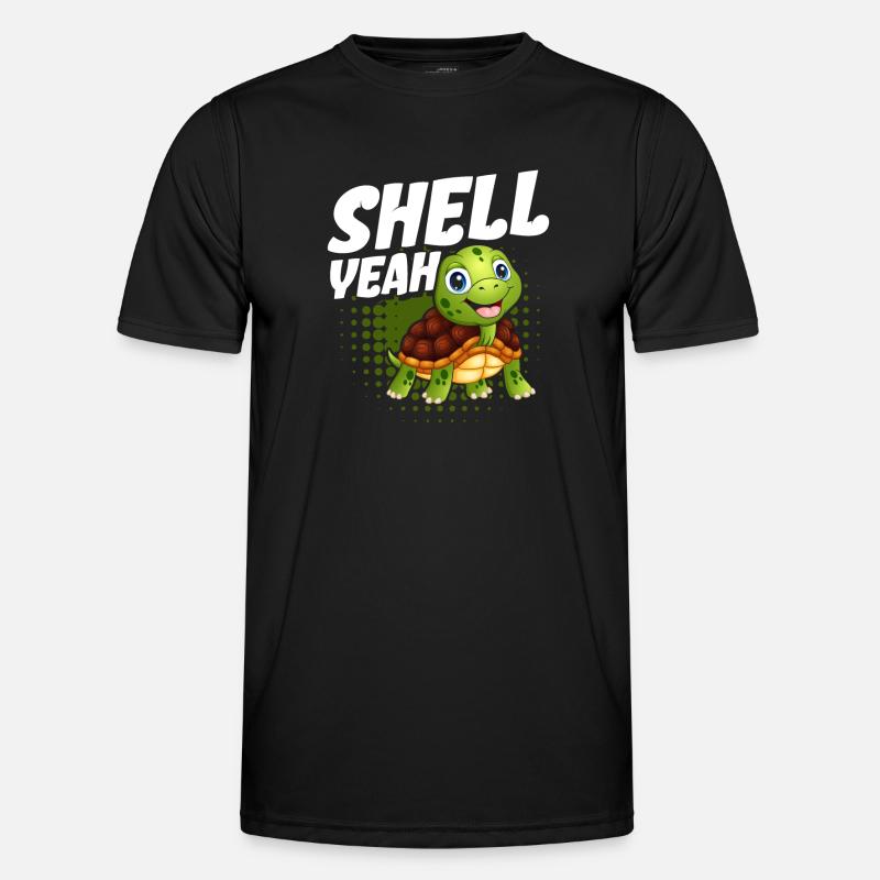 Shell Yeah - Männer Funktions-T-Shirt - Schwarz