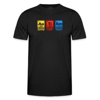 Autisme - T-shirt sport Homme - noir - Devant - AI Model Male 178 dark (178cm)