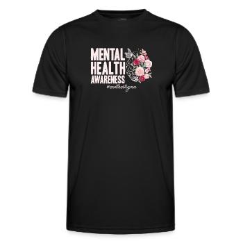 End The Stigma - Men's Functional T-Shirt - black - Front - AI Model Male 178 dark (178cm)