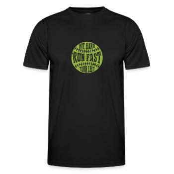 Softball - Männer Funktions-T-Shirt - Schwarz - Vorne - AI Model Male 178 dark (178cm)