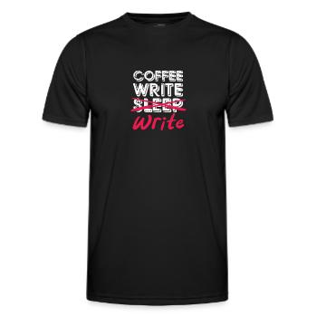 Author - Men's Functional T-Shirt - black - Front - AI Model Male 178 dark (178cm)