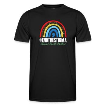 End The Stigma - Men's Functional T-Shirt - black - Front - AI Model Male 178 dark (178cm)