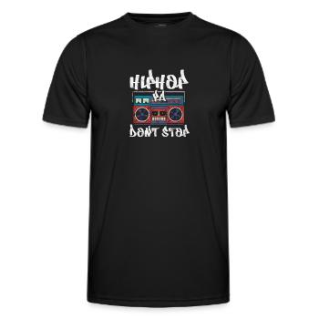 Hip Hop - Men's Functional T-Shirt - black - Front - AI Model Male 178 dark (178cm)