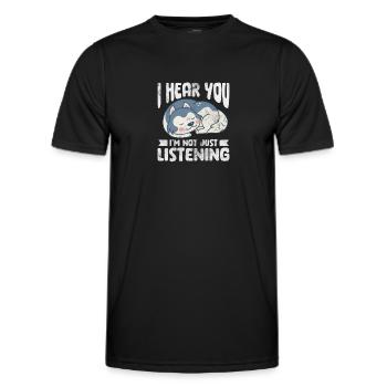 Husky - Männer Funktions-T-Shirt - Schwarz - Vorne - AI Model Male 178 dark (178cm)