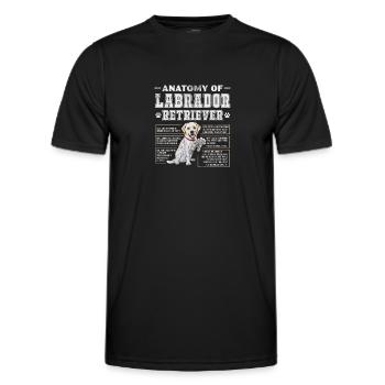 Labrador - T-shirt sport Homme - noir - Devant - AI Model Male 178 dark (178cm)