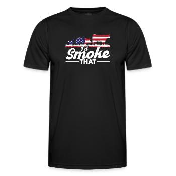 Id Smoke That - Männer Funktions-T-Shirt - Schwarz - Vorne - AI Model Male 178 dark (178cm)