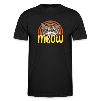 Miaou - T-shirt sport Homme - noir - Devant - AI Model Male 178 dark (178cm)