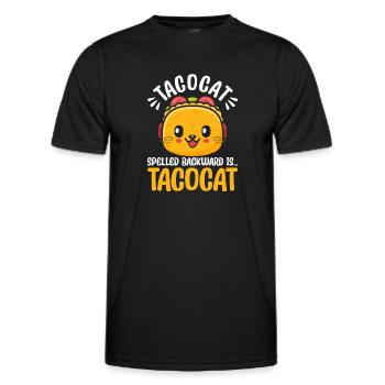 Tacocat Spelled Backward Is Tacocat - Men's Functional T-Shirt - black - Front - AI Model Male 178 dark (178cm)