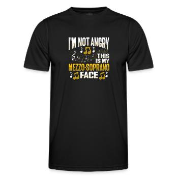 Voix chantée de mezzo-soprano - T-shirt sport Homme - noir - Devant - AI Model Male 178 dark (178cm)