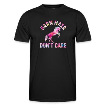 Barn Hair Dont Care - Männer Funktions-T-Shirt - Schwarz - Vorne - AI Model Male 178 dark (178cm)