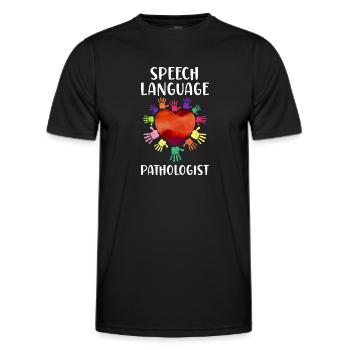 Speech Therapist Therapy Assistant - Männer Funktions-T-Shirt - Schwarz - Vorne - AI Model Male 178 dark (178cm)