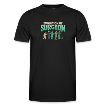 Development of the surgeon - Men's Functional T-Shirt - black - Front - AI Model Male 178 dark (178cm)