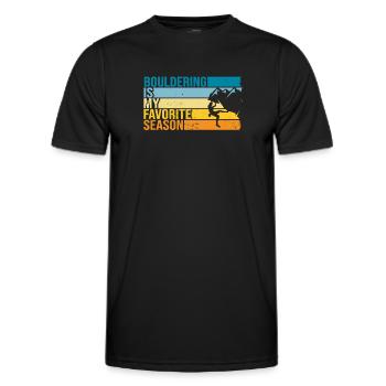 L’escalade de bloc est ma saison préférée - T-shirt sport Homme - noir - Devant - AI Model Male 178 dark (178cm)
