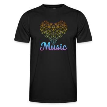 Guitar Music Lover - Guitar Musician Guitar Player - Men's Functional T-Shirt - black - Front - AI Model Male 178 dark (178cm)