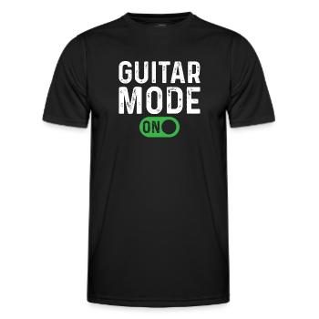 Guitar Mode On - Bass Guitarist Guitar Player - Men's Functional T-Shirt - black - Front - AI Model Male 178 dark (178cm)