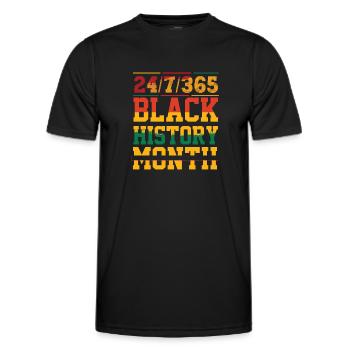 Black History - Männer Funktions-T-Shirt - Schwarz - Vorne - AI Model Male 178 dark (178cm)